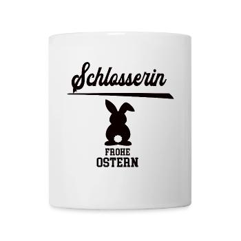 Schlosserin Frohe Ostern Oster Outfit Schlosser - Tasse - Weiß - Vorne