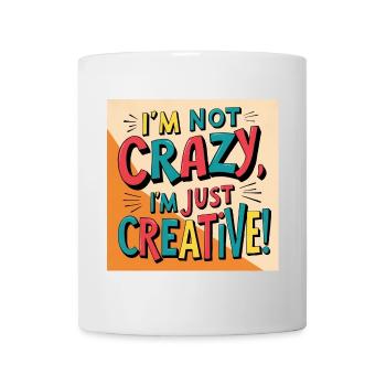 Je ne suis pas fou, je suis juste créatif - Mug blanc - blanc - Devant