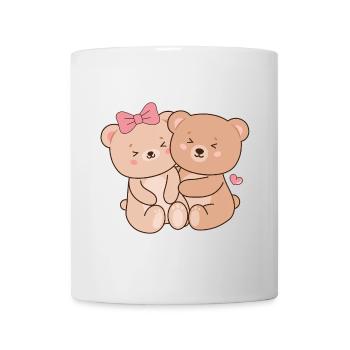 Umarmende Baby-Teddybären - Tasse - Weiß - Vorne