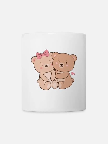 Umarmende Baby-Teddybären - Tasse - Weiß