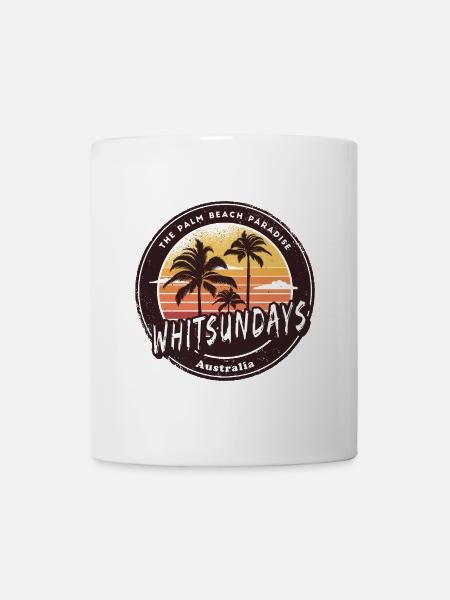Whitsundays Australien Palmen Design - Tasse - Weiß