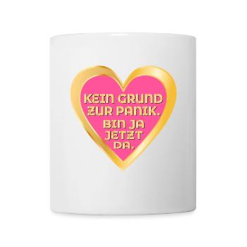 HERZ BERUHIGUNG PANIK - Tasse - Weiß - Vorne
