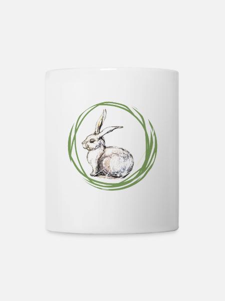 Motif lapin - Mug blanc - blanc