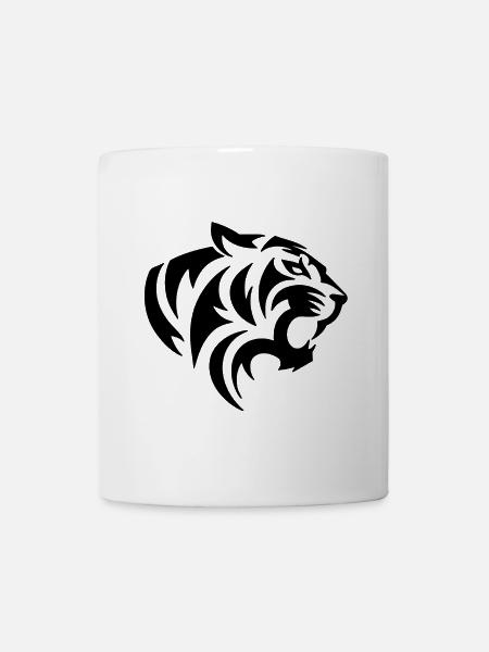 Tiger Tribal Tattoo - Mug - white