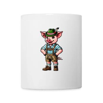 Bayerisches Schwein - Tasse - Weiß - Vorne