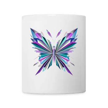Géométrie fascinante – papillon abstrait - Mug blanc - blanc - Devant