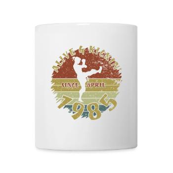 40. Geburtstag Vivant et actif depuis 04/1985 - Mug blanc - blanc - Devant