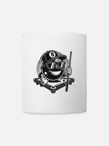 Billard 8-Ball Cool - Tasse - Weiß