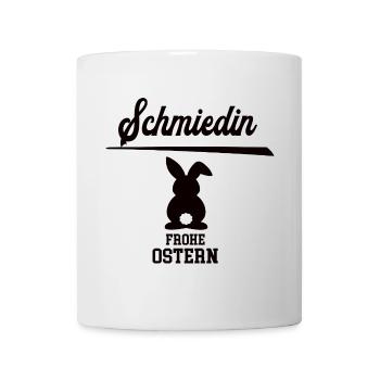Schmiedin Frohe Ostern Oster Outfit Schmied Frauen - Tasse - Weiß - Vorne