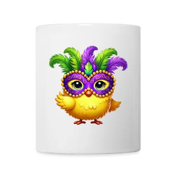Mardi Gras Huhn Küken Maske Karneval Fasching - Tasse - Weiß - Vorne