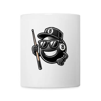 Cool billiard 8-ball design - Mug - white - Front