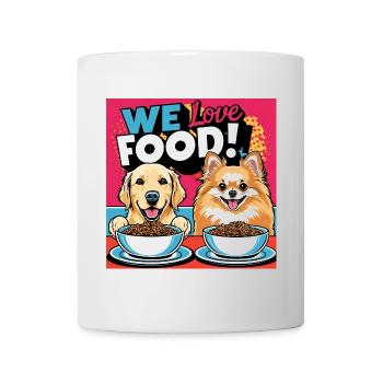 Comic Dogs - We Love Food - Tasse - Weiß - Vorne