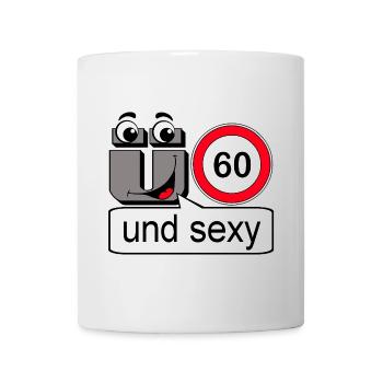 60e anniversaire, et sexy - Mug blanc - blanc - Devant