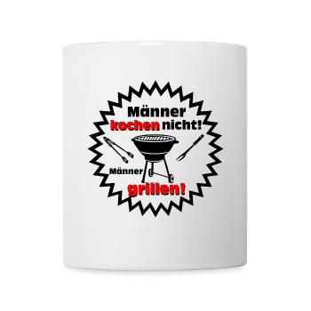 Männer grillen – Koch mit Humor - Tasse - Weiß - Vorne