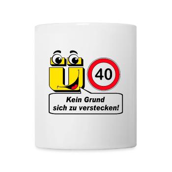 40e anniversaire, plus de 40 ans aucune raison de .......... - Mug blanc - blanc - Devant