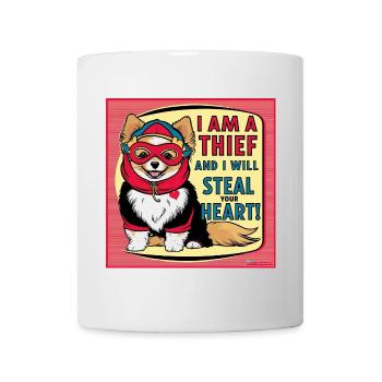 Pomeranian Dog "I am a thief" - Mug - white - Front