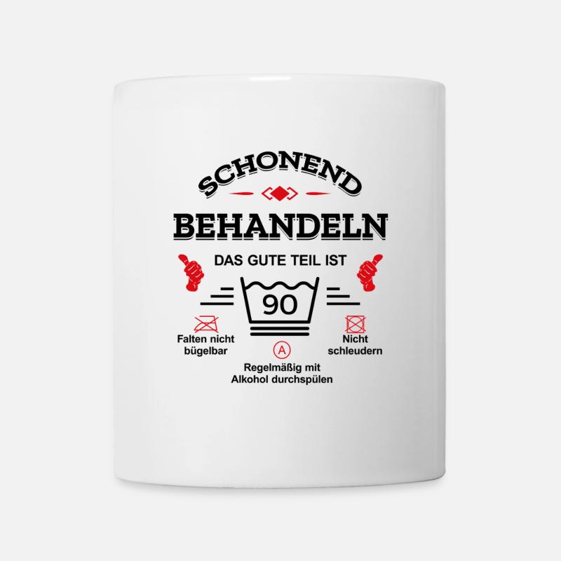 HANDLE MIT SORGFALT – 90 JAHRE PERFEKTION - Tasse - Weiß