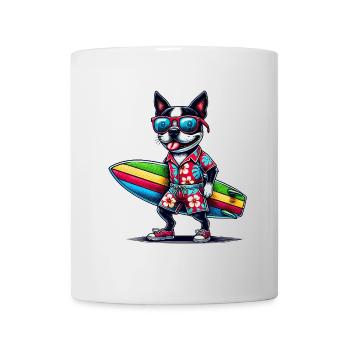 Bostie Surfer Vibes Design - Mug blanc - blanc - Devant