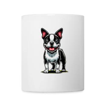Süßer Bostie Hund - Tasse - Weiß - Vorne