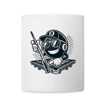 Stylish 8-Ball Billiards - Mug - white - Front