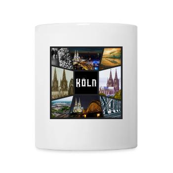 Cologne Skyline City Germany Collage Graffiti - Mug - white - Front