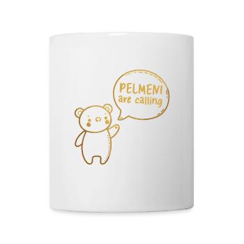 Pelmeni rufen süßer Bär Gold Geschenk - Tasse - Weiß - Vorne