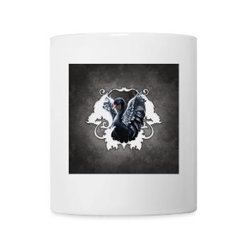 À l’ombre de l’élégance : un cygne noir. - Mug blanc - blanc - Devant