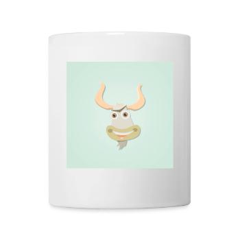 Fröhliche Illustration eines Yakkopfes - Tasse - Weiß - Vorne