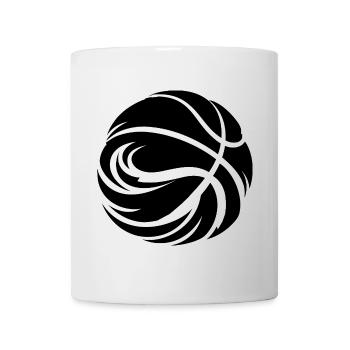 Basketball Ball Zeichnung - Tasse - Weiß - Vorne