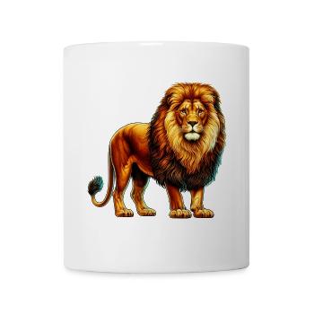 Löwe - Tasse - Weiß - Vorne