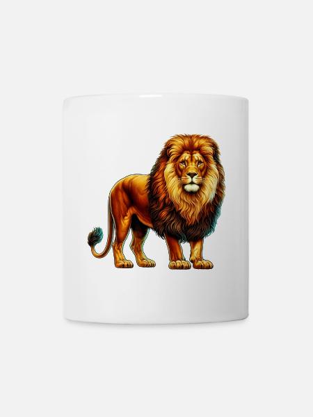Löwe - Tasse - Weiß