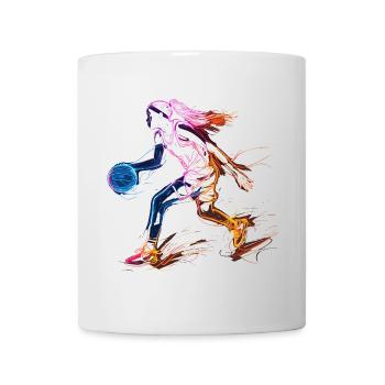 Basketballspielerin Skizze - Tasse - Weiß - Vorne