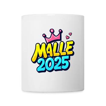 Malle 2025 Mallorca-Fans Sprüche - Tasse - Weiß - Vorne