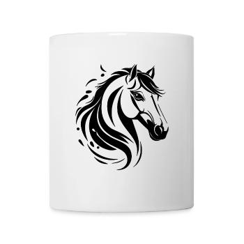 Stylish horse motif in black - Mug - white - Front