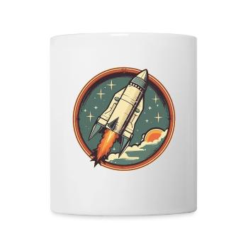 Retro Rocket - Space Rocket - Mug - white - Front
