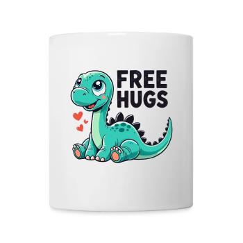 Apatosaurus Dino Baby Gratis Umarmungen Geschenk - Tasse - Weiß - Vorne