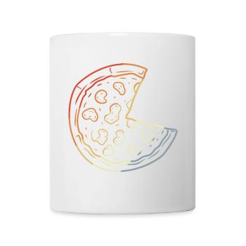Pizza Line Art Retro - Tasse - Weiß - Vorne