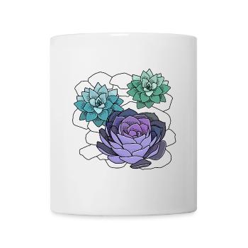 Succulentes - Mug blanc - blanc - Devant