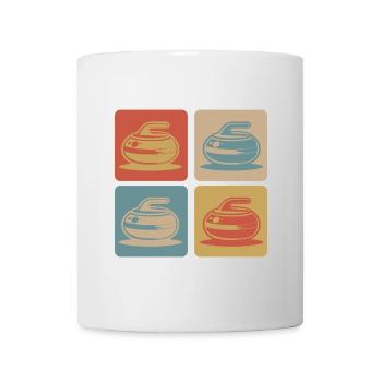 Curling Vintage Design - Mug blanc - blanc - Devant