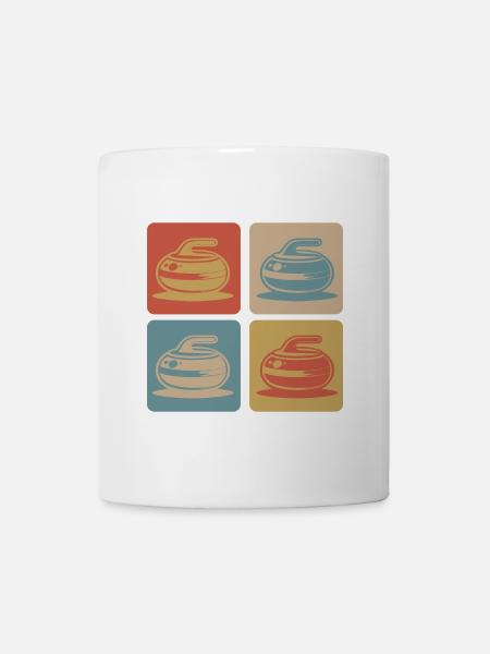 Curling Vintage Design - Mug blanc - blanc