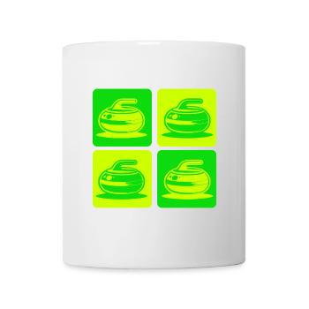 Design classique du curling - Mug blanc - blanc - Devant