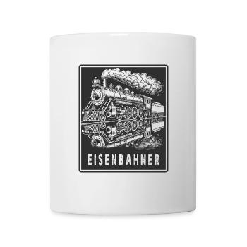 Dampflok Eisenbahner Retro - Tasse - Weiß - Vorne