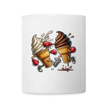 Der süße Wettkampf / Eiscreme - Tasse - Weiß - Vorne
