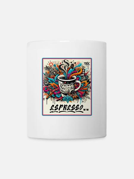 Espresso Graffiti Café Design - Mug blanc - blanc