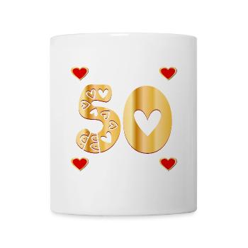 NUMÉRO 50 FIFTY HEART - Mug blanc - blanc - Devant