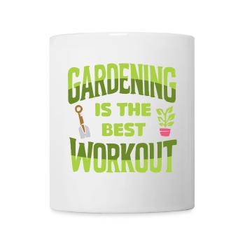 Garten FItness Workout - bestes Gym Arbeit - Tasse - Weiß - Vorne