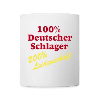 Schlager Party , Schlager Musik , Schlager 100% - Tasse - Weiß - Vorne