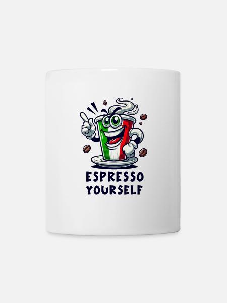Espresso Italiano / Kaffee Design - Tasse - Weiß