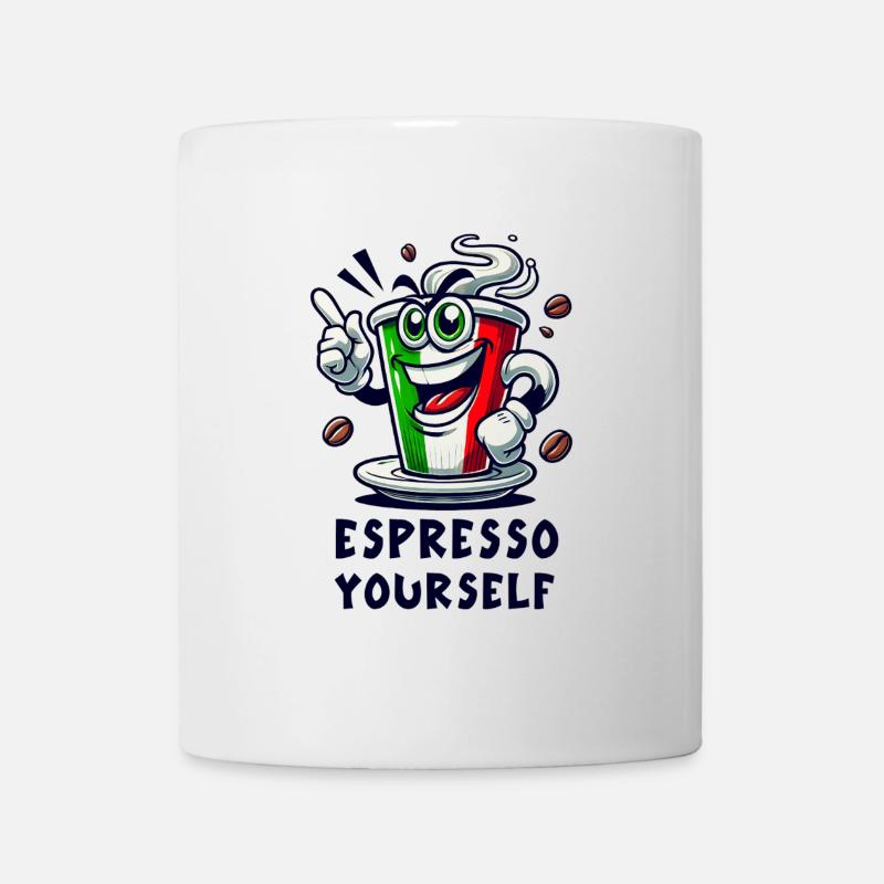 Espresso Italiano / Kaffee Design - Tasse - Weiß