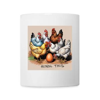 Poules « Hendl this » - Mug blanc - blanc - Devant